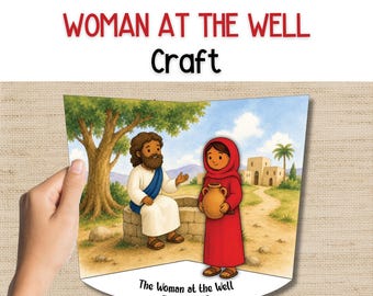 Création d'une femme au puits, église pour enfants, école du dimanche, cours de bible