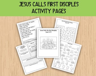 Jesus Calls His First Disciples, Sunday School Activities, Bible Class Lesson Pages, Children&#39;s Church
