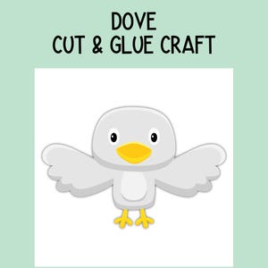 Dove Holy Spirit Craft, Jesus Is Baptized, Bible Story Craft, Sunday School Activity, Printable Mini Book, Old Testament Bible Story