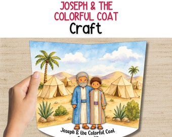 Activité manuelle sur Joseph et le manteau coloré, Église des enfants, École du dimanche, Cours biblique