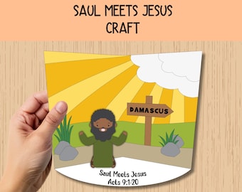 Saul Meets Jesus 3D Craft, Saul on the Road to Damascus Craft, Sunday School, Bible Class Activity