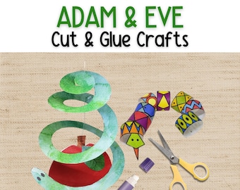 Adam and Eve Crafts, Adam and Eve Sin, Apple and Snake Crafts, Sunday School or Bible Class Activity