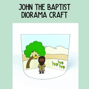 John the Baptist Craft, John the Baptist Preaching in the Wilderness, Bible Craft, Sunday School Activity, Homeschool, Children&#39;s Church