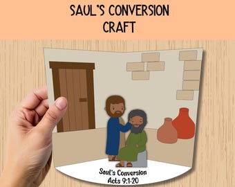 Saul's Conversion 3D Craft, Saul on the Road to Damascus Craft, Ananias and Saul, Sunday School, Bible Class Activity