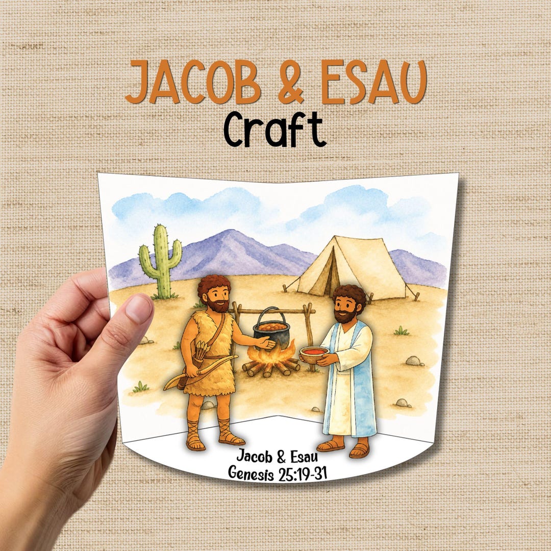 Jacob and Esau Craft, Children's Church, Sunday School, Bible Class - Etsy