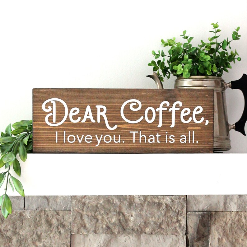 Coffee Sign Kitchen Signs Rustic Kitchen Wall Decor Coffee Etsy