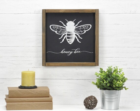 Rustic Wall Decor Honey Bee Decoration Farmhouse Gallery Etsy