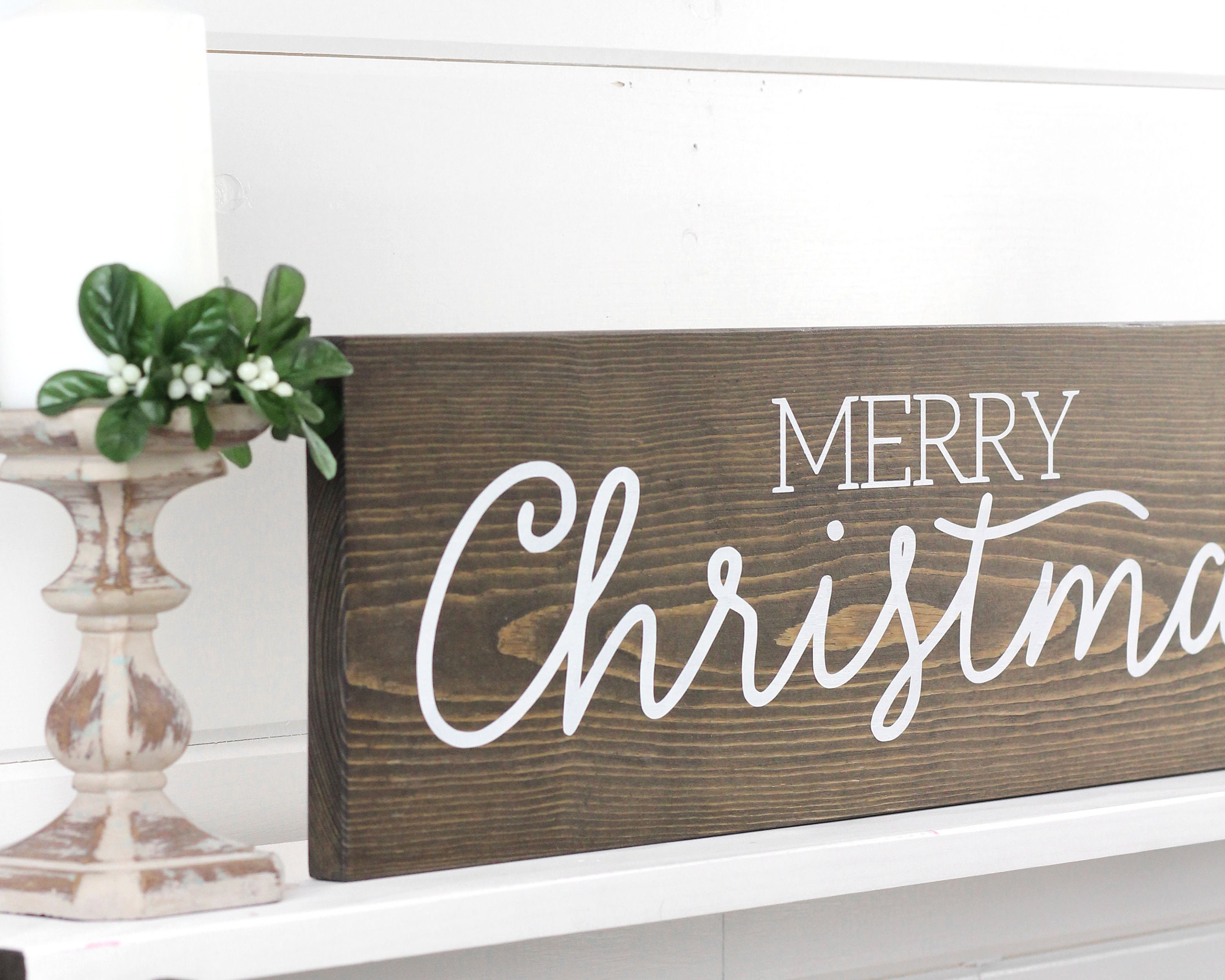 Merry Christmas Sign Christmas Wall Decor Christmas Etsy