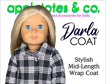Darla Coat Sewing Pattern for 18 inch Doll - Jacket Clothes PDF Sewing Pattern for American Girl - 18" Doll Clothes