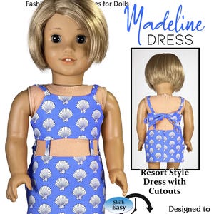 Madeline Summer Dress PDF Sewing Pattern for 18&quot; Dolls