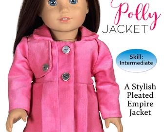 18 Inch Doll Jacket PDF Sewing Pattern: Polly Coat