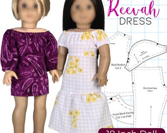 18 Inch Doll Dress Sewing Pattern: Peasant Style, Mini & Maxi Lengths (PDF Pattern)