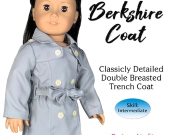 Berkshire Coat Sewing Pattern: 18 Inch Doll Clothes (PDF Pattern)