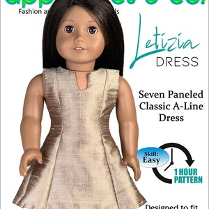 Letizia Dress Sewing Pattern for 18 Inch Dolls PDF Pattern for 18" American Girl Dolls by Appletotes & Co. - Letizia Dress