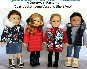 Quilted Parka Bundle: 18 Inch Doll Clothes Pattern (PDF)