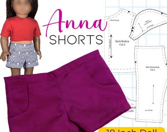 Anna Shorts Sewing Pattern for 18" Doll – Appletotes & Co. (PDF Pattern)