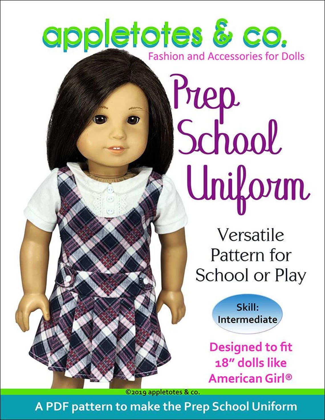 School Uniform Sewing PDF Pattern for 18 American Girl Etsy