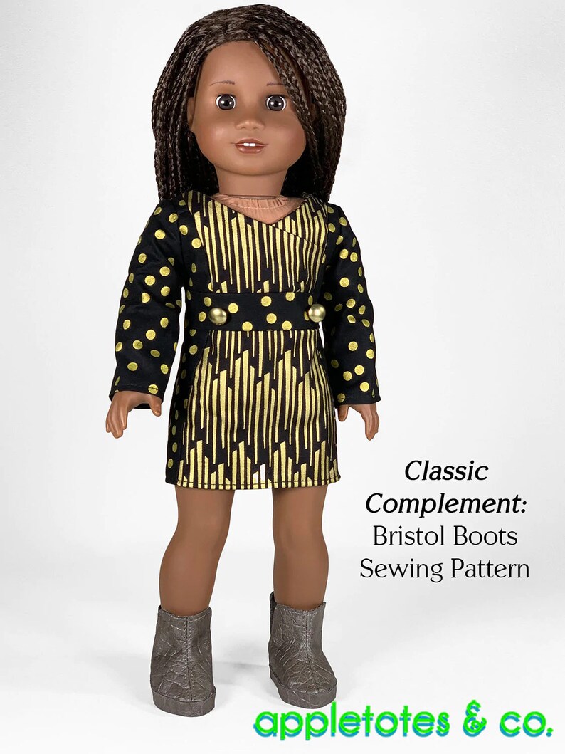 Jessica Dress Sewing Pattern for 18 Inch Dolls PDF Pattern for Etsy