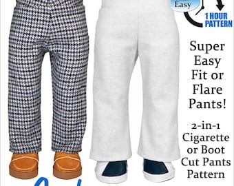 18 Inch Doll Pants PDF Sewing Pattern: Cordova Fit or Flare