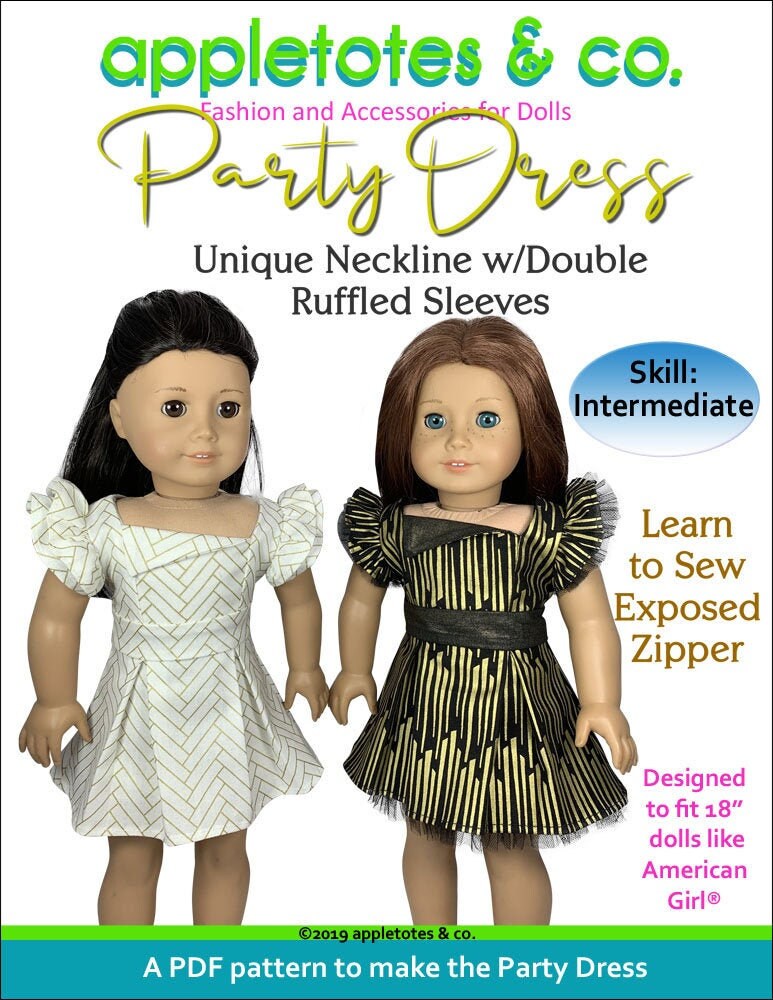 American Girl Dress Pattern 18 Doll Sewing Patterns Etsy
