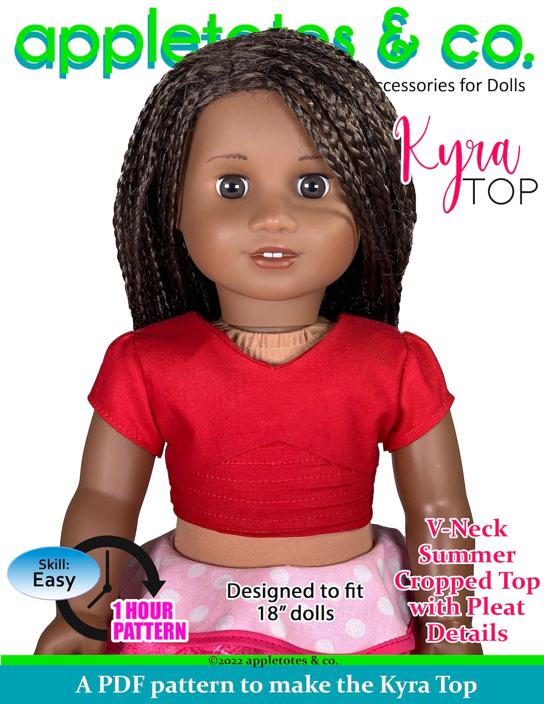 Kyra Cropped Top Sewing Pattern for 18