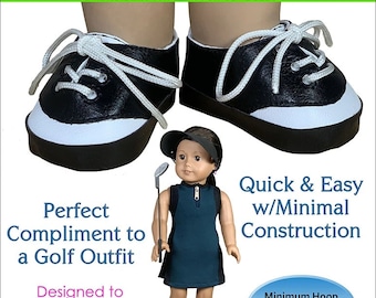 ITH Doll Saddle Shoes Embroidery Pattern: 18" Dolls (PDF Pattern)