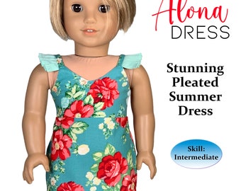 Pleated Dress PDF Doll Sewing Pattern – Fits 18" Dolls