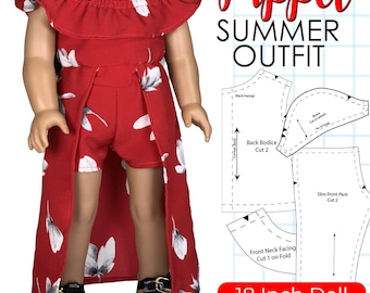 Pippa Summer Outfit Sewing Pattern for 18 Inch Dolls (PDF Pattern)