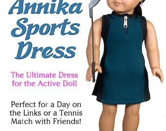 18" Doll Sports Dress Sewing Pattern: Golf & Tennis (PDF Pattern)