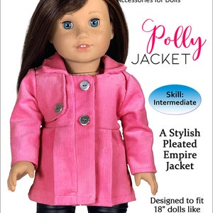 18 Inch Doll Patterns - Polly Jacket Sewing Pattern - PDF Sewing Pattern fits 18" Dolls