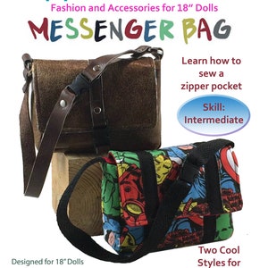 Messenger Bag 18 Zoll Schnittmuster Mädchen oder Junge Schule Reise Koffer Gepäckanhänger PDF Schnittmuster Appletotes & Co. GRATIS Bonus Muster