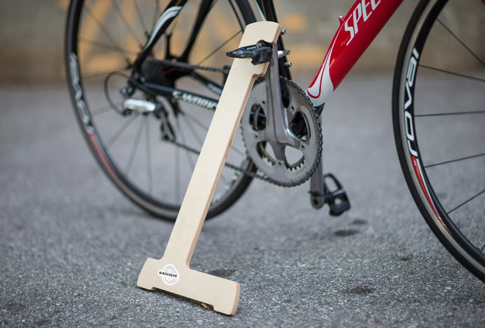 Bike Stand: Clever Removable Kick Stand / Bicycle Prop, Plywood