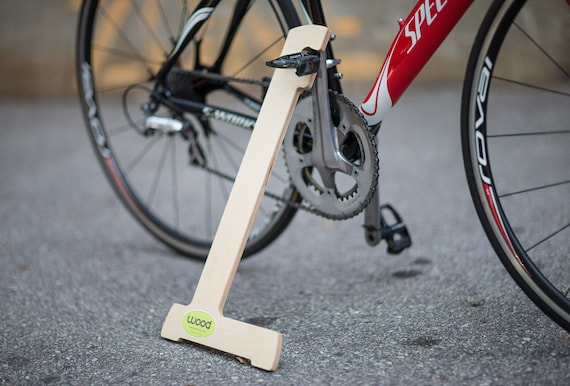 bike stand wooden