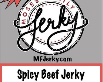 Spicy Beef Jerky, 2.5 Ounce, Moses Family Jerky, Free Shipping