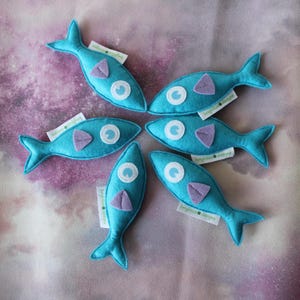 Turquoise Fish Catnip Cat Toy