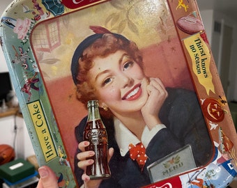 Vintage 50er Jahre Coca Cola Serviertablett