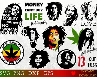Download Bob marley svg | Etsy