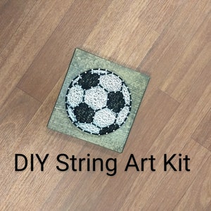 Diy string art, kids diy String Art, soccer String Art, soccer String Art Kit, Kids craft kit, soccer ball string art, string art soccer kit