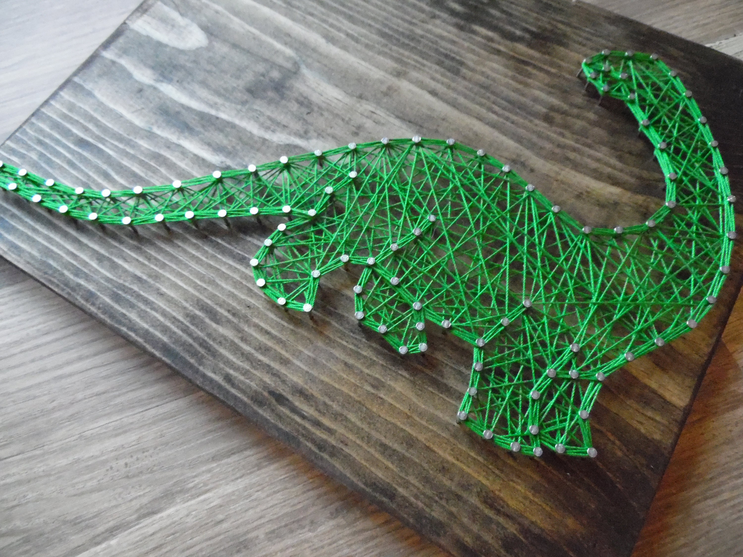 Dinosaur String Art Brontosaurus String Art Brontosaurus Etsy