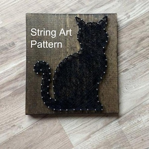 string art pattern, cat pattern, string art, diy string art pattern, string art cat pattern, cat string art pattern, diy cat string art