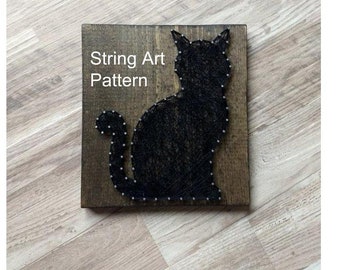 string art pattern, cat pattern, string art, diy string art pattern, string art cat pattern, cat string art pattern, diy cat string art