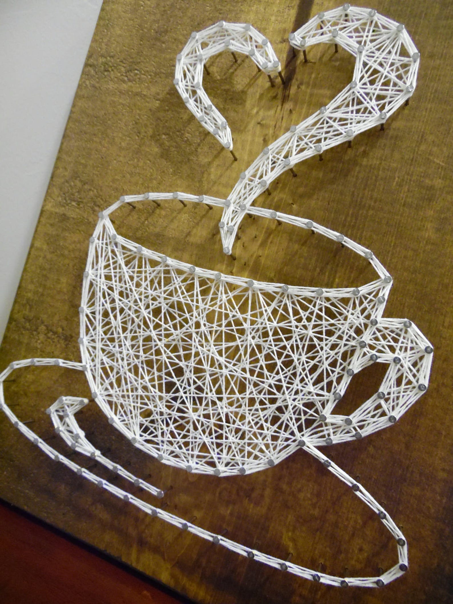 Coffee String Art Coffee Cup String Art String Art Coffee Etsy