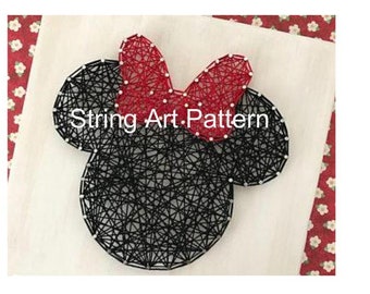 minnie mouse string art, minnie mouse template, minnie mouse pattern, string art minnie mouse, minnie mouse string art pattern, diy art