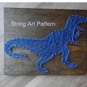 DIY T-rex string art, t-rex pattern, t-rex template, t-rex string art pattern, string art pattern, string art template, t-rex string art