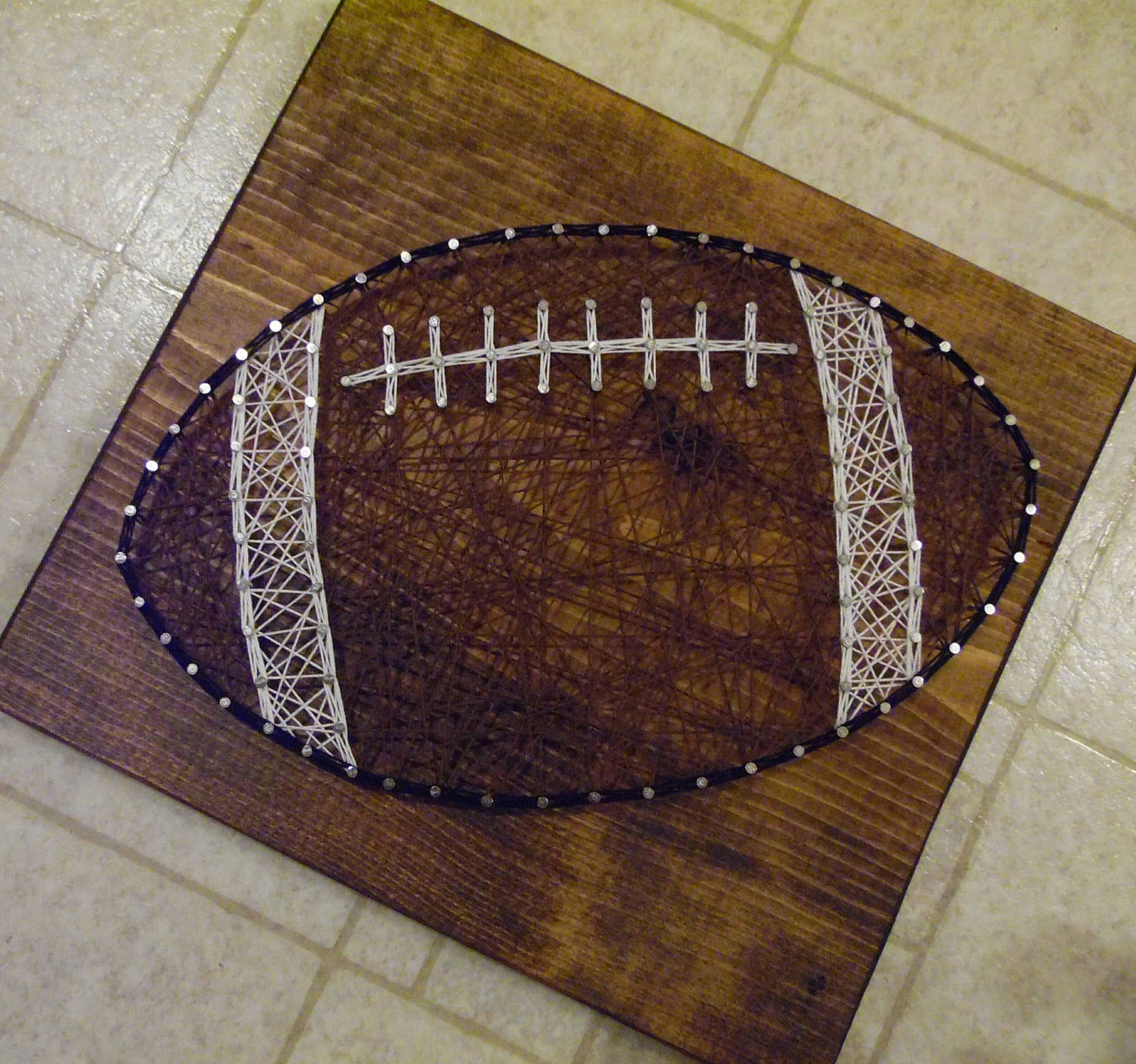 Football String Art Pattern String Art Pattern Football Etsy