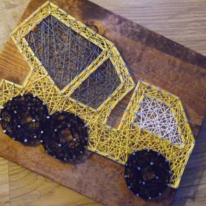 String Art Truck, Cement Truck String Art, Construction String Art ...