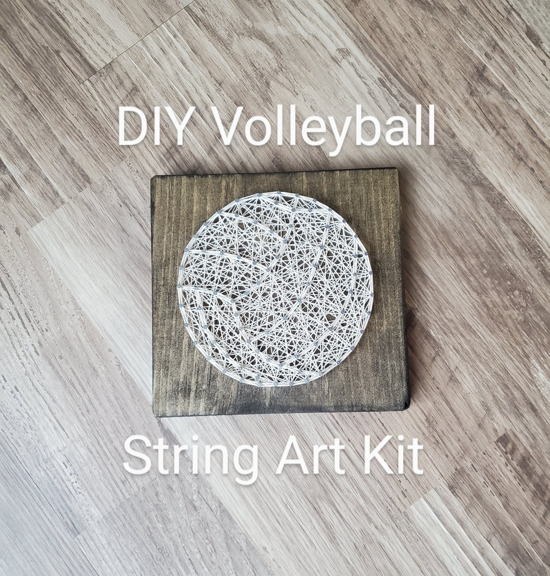 Volleyball String Art Diy String Art Kids Diy Craft Etsy