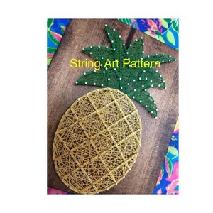 String art template, string art pattern, pineapple pattern, pineapple template, diy pineapple string art, pineapple string pattern, pattern