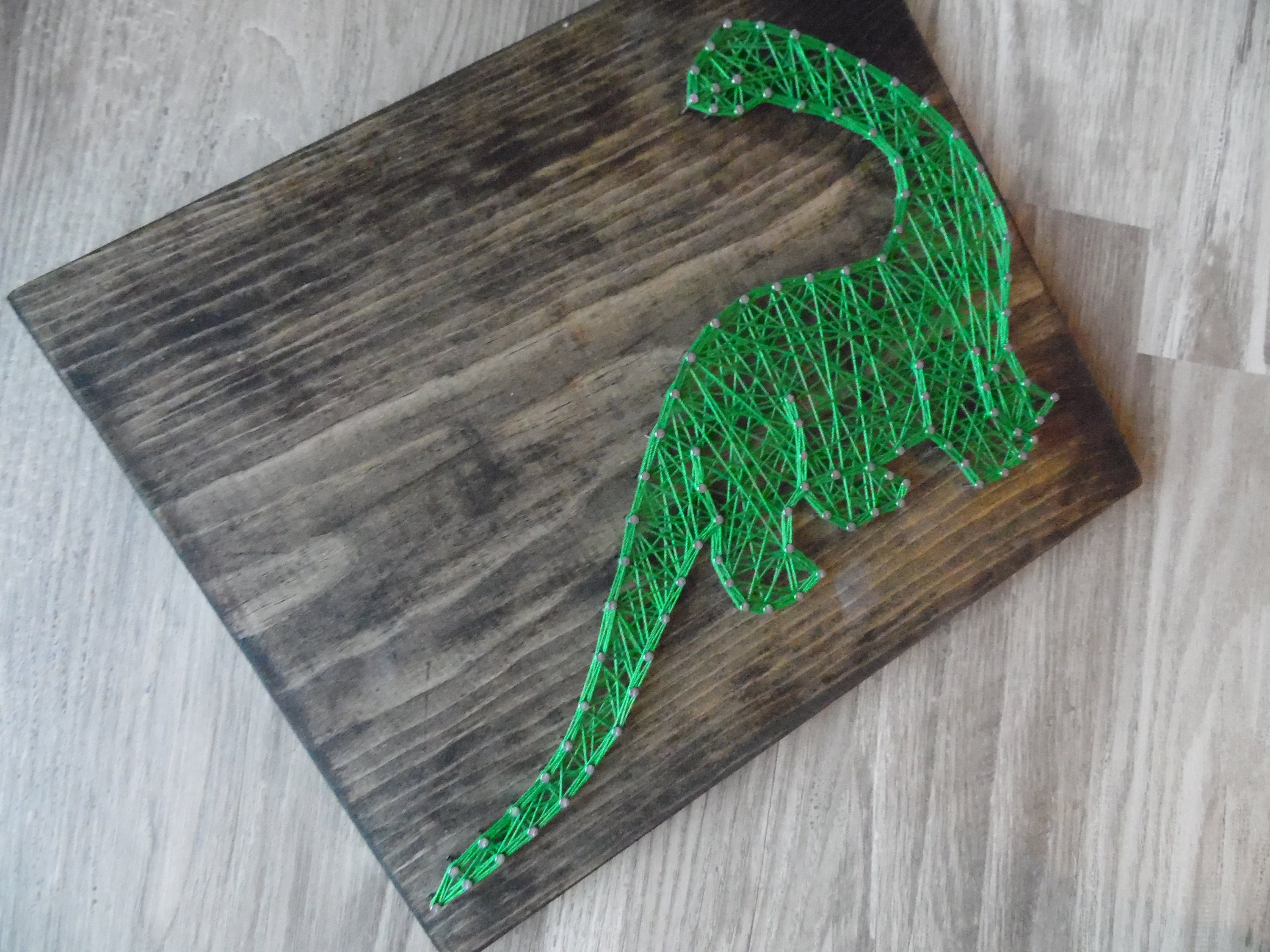 Dinosaur String Art Brontosaurus String Art Brontosaurus Etsy