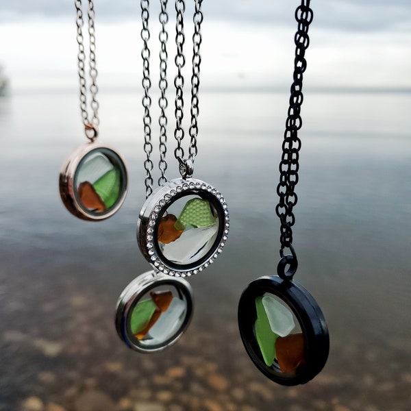 Lake Michigan beach glass, beach glass necklace, beach necklace, beach glass, sea glass necklace, sea glass jewelry, beach glass jewelry
